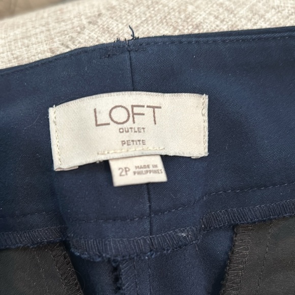 Loft petite skinny navy blue dress pants - Picture 2 of 5